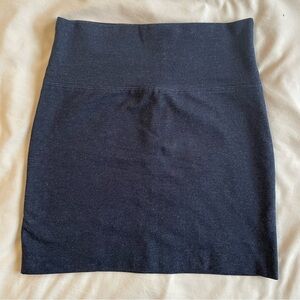 Garage Heather Navy Mini Bodycon Pencil Skirt